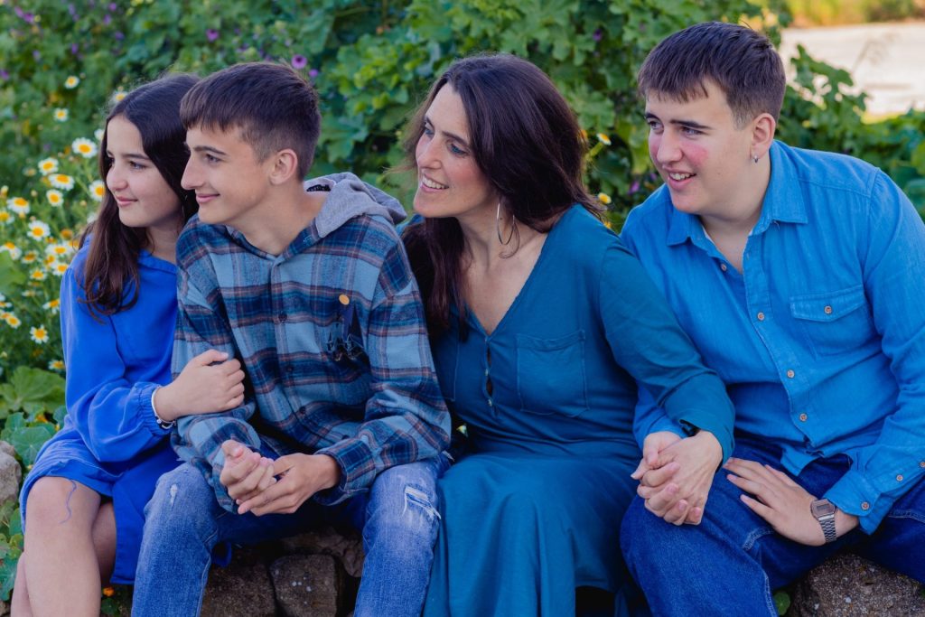 Mujer con hijos